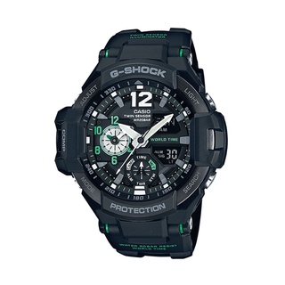 นาฬิกา Casio G-Shock นาฬิกาข้อมือผู้ชาย สีดำ/เขียว สายเรซิ่น รุ่น GA-1100-1A3 จากร้าน henghengwatch