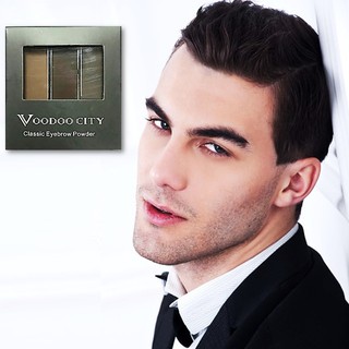 ชุดแต่งคิ้วผู้ชายหล่อเนี๊ยบดูดีในแบบ 3 มิติพร้อมแปรงแต่งคิ้ว VOODOOCITY CLASSIC EYEBROW POWDER