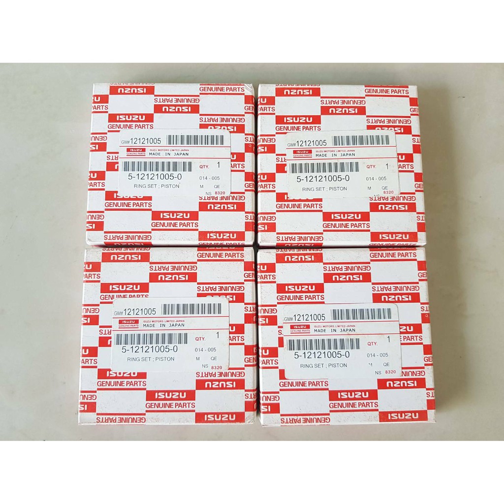 แหวนลูกสูบ ISUZU  KS21,KS22,4BD1,4BB1   (ไซส์STD) แท้ๆเบิกห้าง ชุดละ1,150บาท