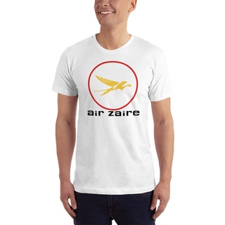 เสื้อยืด เสื้อยืดสีขาว เสื้อยืด ลาย Air Zaire ขนาดเล็ก - 3XL. เสื้อยืด พิมพ์ลาย Airlines สไตล์เรโทร