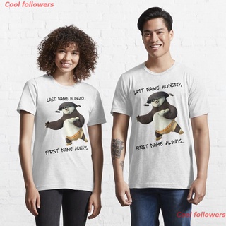 เสื้อยืดคอกลมCool followers กังฟูแพนด้า top Kung Fu Panda เสื้อ เสื้อยืดสไตล์เกาหลี Kung fu panda Essential T-Shirt คู่S