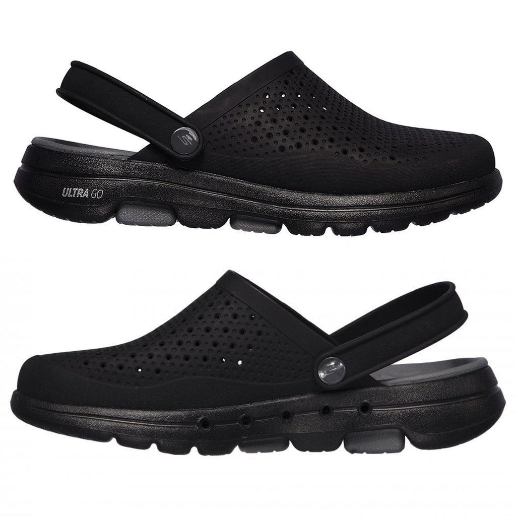[NEWEST]แท้~ช็อปไทย​  SKECHERS รองเท้าแตะสุขภาพ Cali Gear GOwalk 5 Foamies - Astonished (สีดำ) รองเท้าแตะรัดส้นผู้ชาย