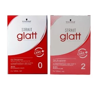 (Glatt แบบกล่อง) Schwarzkopf Strait Glatt ยายืดผม ชวาร์สคอฟ สเตรท แกลทท์ มี 2 สูตร ผมหยิกมาก เส้นใหญ่ / ผมที่ผ่านการทำสี