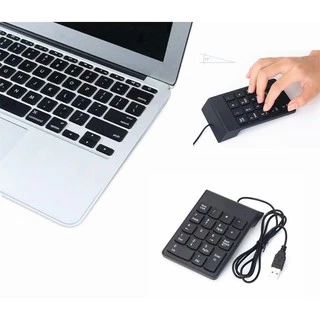 แป้นพิมพ์ตัวเลข USB แป้นพิมพ์ตัวเลข 18 ปุ่ม แป้นพิมพ์สำหรับแล็ปท็อปเดสก์ท็อปพีซี ใหม่