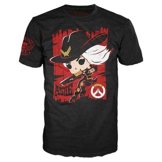 T-shirt  ขายดี เสื้อยืด พิมพ์ลาย Overwatch Ashe Western X HB BEknek64NHpfib06 ขนาดใหญ่ สไตล์คลาสสิกS-5XL