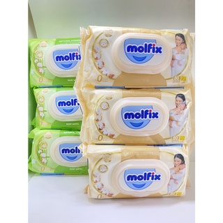 (แพ็ค3ห่อสุดคุ้ม) Molfix Wet Wipes ทิชชูเปียกจากธรรมชาติ อ่อนโยน ปลอดภัยกับผิวลูกน้อย 🤱🏻