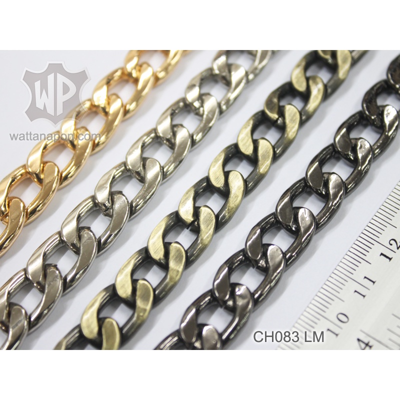 CH083 LM โซ่อลูมิเนียม สำหรับทำสายกระเป๋า น้ำหนักเบา ไม่เป็นสนิม ราคาต่อ1เมตร aluminum chain, 1m.