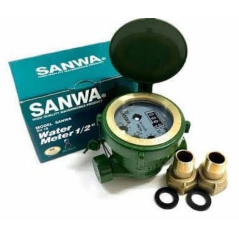 มิเตอร์น้ำ มาตรวัดน้ำ 1/2" SANWA มิเตอร์ น้ำ ระบบ ดิจิตอล มิเตอร์น้ำ ถูก Water Meter