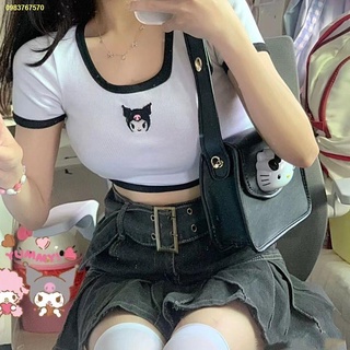 มีสินค้า✨👜2022 กระเป๋าสตรีใหม่ retro Y2k millennial hot girl KT cat all-match cool one-shoulder messenger กระเป๋า