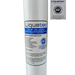 Liquatec (NSF) ไส้กรองน้ำ PP 20 นิ้ว 5 ไมครอน 1ลัง 25 แท่ง Food Grade ( SDF-25-2005 Sediment Depth Filter )