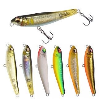 Sea Fishing Lures With Treble Hook Slow Sinking Pencil Lures 71mm/7g Artificial Bionic Fish Hard Bait