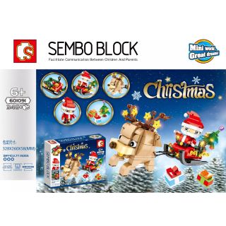 🚚🆓ส่งฟรีEMSไม่ต้องใช้โค้ด SEMBO 601091 🎅 Santa sleigh reindeer
- Christmas
(เลโก้จีน คริสต์มาส ซานตาคลอส เซมโบ)