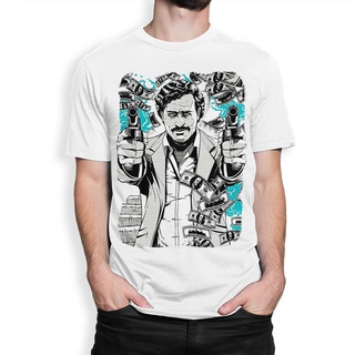 เสื้อยืดลําลอง แขนสั้น พิมพ์ลาย Pablo Escobar Art สร้างสรรค์ สไตล์ฮิปฮอป สําหรับผู้ชาย