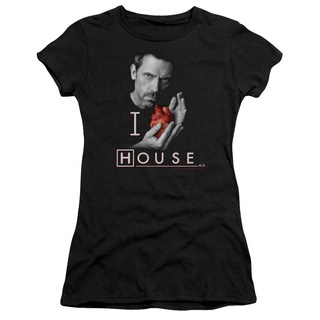 [100% Cotton] เสื้อยืดผ้าฝ้าย พิมพ์ลาย House I Heart House Juniors NKhoeg81BAkmfn85