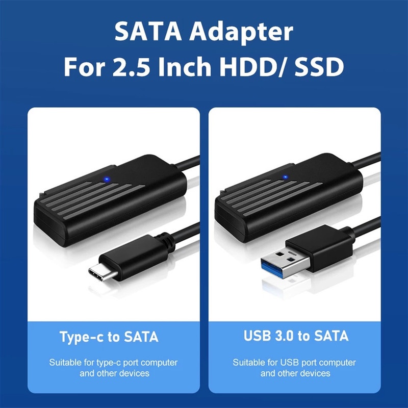 อะแดปเตอร์สายเคเบิล SATA เป็น USB 3.0 Type C เป็น SATA 5Gbps คุณภาพสูง สําหรับฮาร์ดไดรฟ์ 2.5 นิ้ว HDD SDD