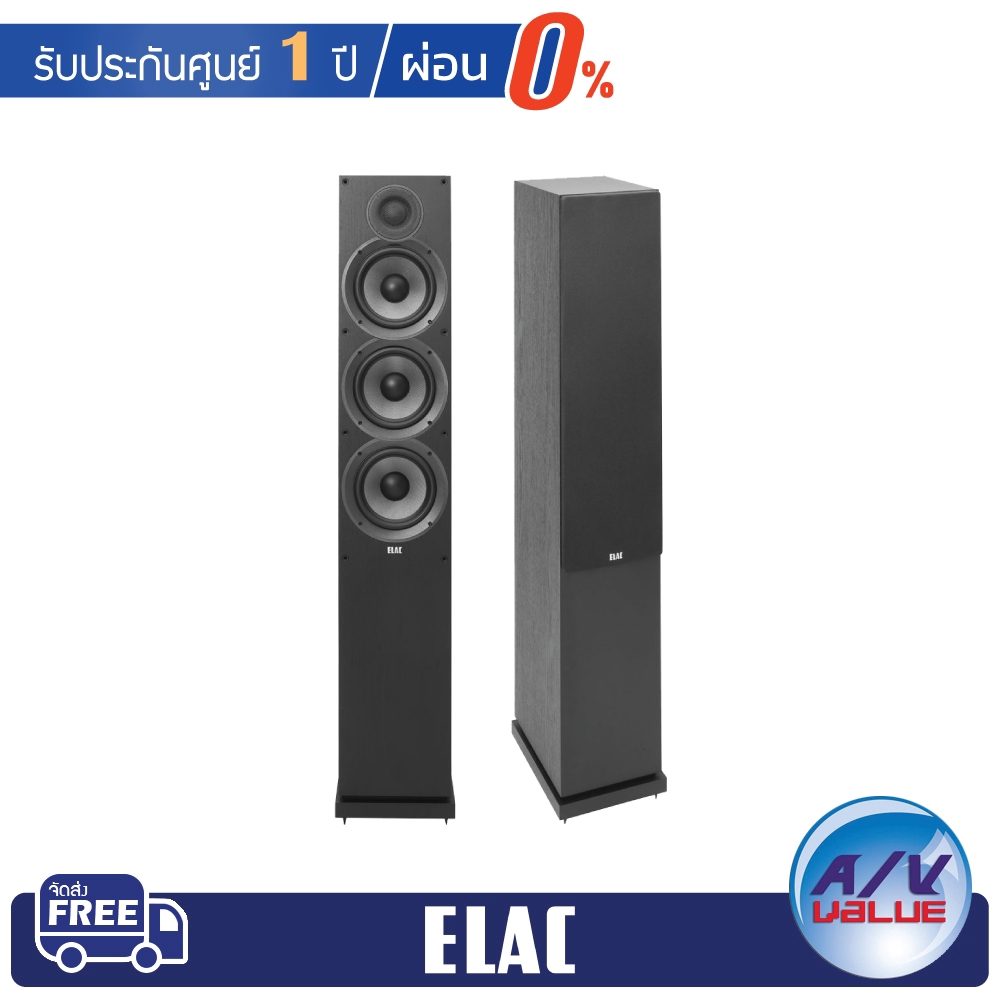 Elac DEBUT 2.0 F6.2 Floor Standing Speakers (BLACK)