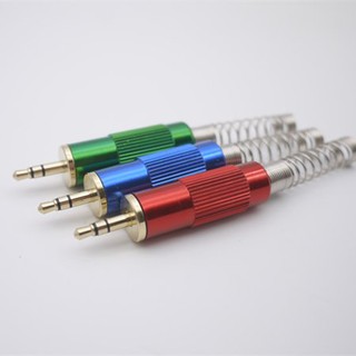 3 . 5 มม. 1/8 male plug jack 3 pole stereo อุปกรณ์ปลั๊กเสียบเชื่อมต่อเสียงหูฟังพร้อมสปริง