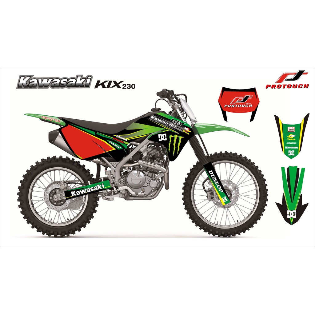 สติ๊กเกอร์วิบาก klx 230 สติ๊กเกอร์ PVC ทนแดด กันฝน  รับประกันสี 3 ปี สติ๊กเกอร์เเบบพิเศษลอกแล้วไม่ทิ