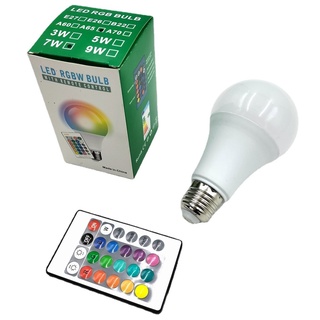 หลอดไฟ LED Bulb ขนาด 9W 12W 15W ขั้วเกลียว E27 สมาร์ทโคมไฟLed RGB ใช้งานไฟบ้าน AC 220V