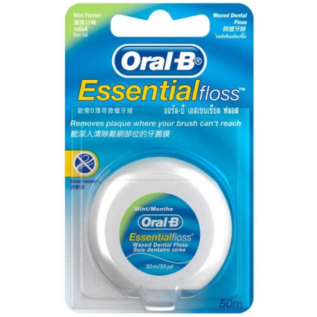 Oral-B Essential Floss Mint 50m ออรัลบี ไหมขัดฟัน เอสเซนเชียลฟรอส 50 ...