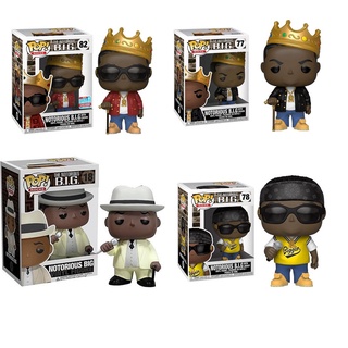 Funko Pop Rocks: Music - Notorious B.I.G ฟิกเกอร์แอคชั่น ของเล่นสําหรับเด็ก