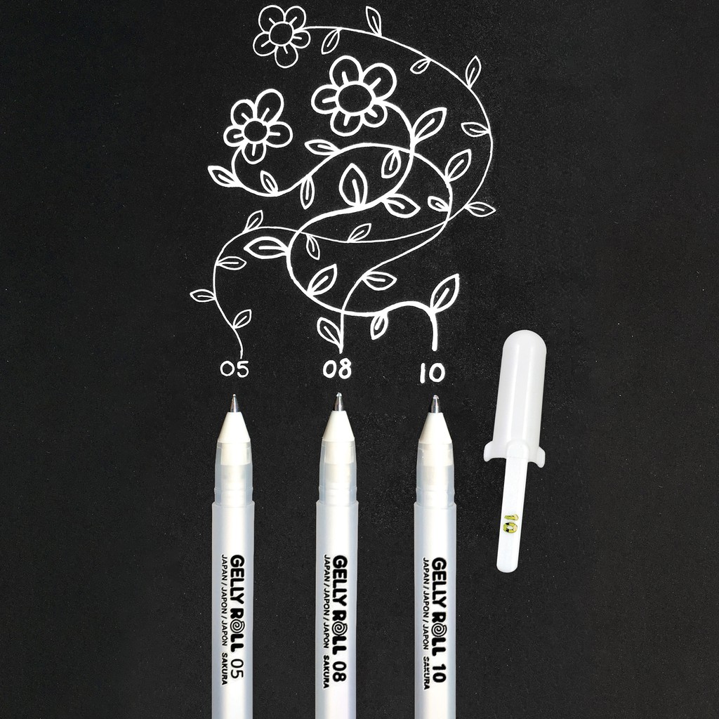 ปากกาหมึกเจลสีขาว Sakura Gelly Roll