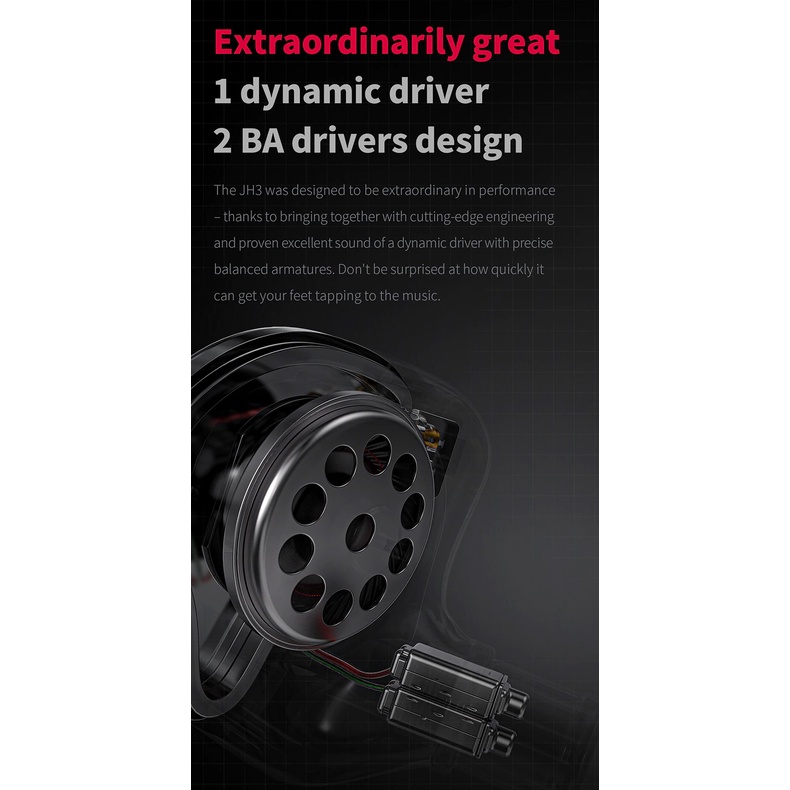 FiiO JH3 หูฟัง Hybrid 3 ไดรเวอร์ ประกันศูนย์ไทย