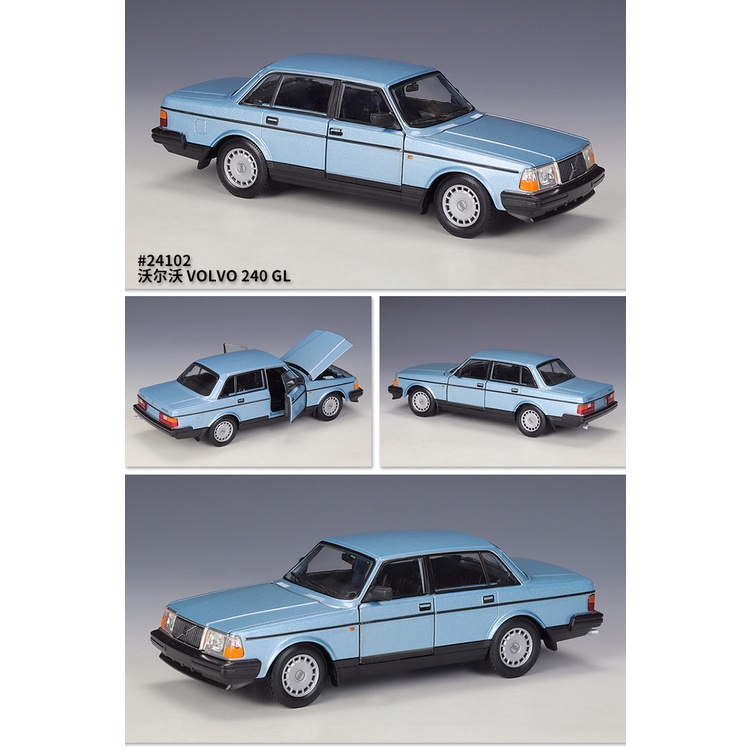 โมเดลรถยนต์ Welly 1:24 Volvo 240 GL ของเล่นสําหรับเด็ก - รูปที่ 4