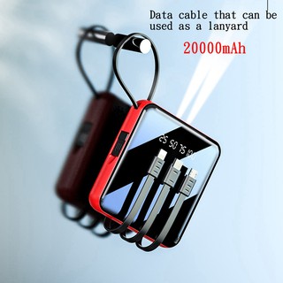 พาวเวอร์แบงค์ Ym300S  20000mAh แบบพกพา มี 3 เอาท์พุทในตัว พร้อมสายเคเบิล USB ชนิด - C