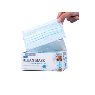 [6.6 ใช้โค้ด PSMEBO99 ลดเพิ่ม 40 บาท]Klean mask หน้ากากอนามัย ทางการแพทย์ ผ้าปิดจมูก 1กล่อง 50ชิ้น มี 5สี