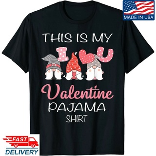 ชุดนอน เสื้อยืด พิมพ์ลาย This Is My Valentines Day Gnome สําหรับคู่รัก วาเลนไทน์Size S-5XL