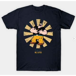 เสื้อยืดคอกลม แขนสั้น ผ้าฝ้ายแท้ พิมพ์ลายการ์ตูน Popeye Oliver สไตล์อเมริกัน สําหรับผู้ชาย และผู้หญิง