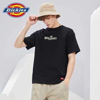 เสื้อยืดแขนสั้น ผ้าฝ้าย พิมพ์ลายตัวอักษร Dickies สําหรับผู้ชาย