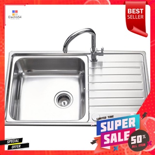 ซิงค์ฝัง 1หลุม 1ที่พัก MEX DLS80B สเตนเลสBUILT-IN SINK MEX DLS80B 1B1D STAINLESS STEEL