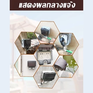 ปลั๊กไฟ ปลั๊กไฟกันน้ำ ปลั๊กพ่วงกันน้ำ 6รู/5รู 13A IP66 เหมาะสำหรับสภาพแวดล้อมที่ชื้นเช่นกลางแจ้งและห้องน้ำ กันฝน กันฝุ่น