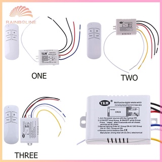 รีโมทควบคุมโคมไฟไร้สายพร้อมสวิทช์รับสัญญาณ ON/OFF 220V