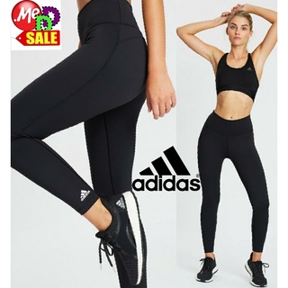 ADIDAS - ใหม่ กางเกงใส่ออกกำลังกายแทรกผ้าตาข่าย เอวสูง BELIEVE THIS / 2.0 3-STRIPES MESH LONG TIGHTS FJ7187 GC7647 D9605