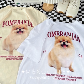 พร้อมส่ง ♡MEXOCUTE เสื้อยืดลาย ( Pomeranian Dog )