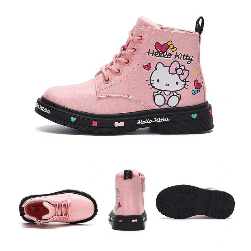 Hello Hello Kitty รองเท้าส้นสูงเด็กผู้หญิง Sanrio (รองเท้าบูท kasut Hello Kitty budak)