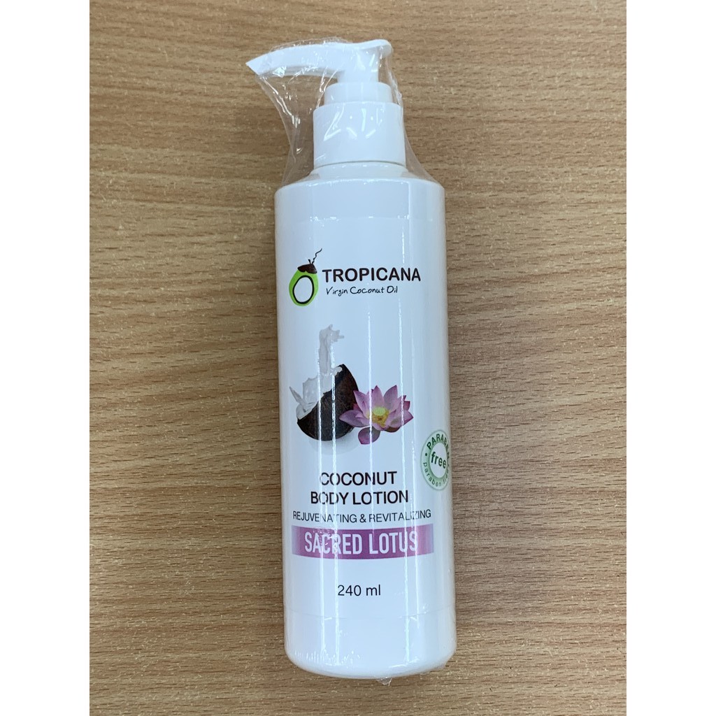 tropicana coconut body lotion sacred lotus 240ml Shopee Thailand