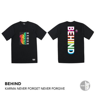 BEHIND CLOTHING เสื้อยืดลาย “BEHIND KARMA”