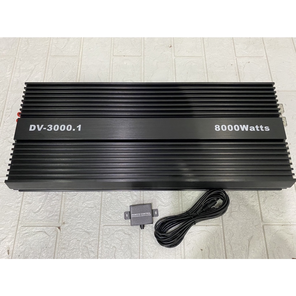 เพาเวอร์แอมป์รถยนต์ คลาสดี DV-3000.1 8000W X3000ในตำนาน ใช้ขับ 12-15 นิ้ว หล่อ สบายๆ เหมาะสำหรับนักเ