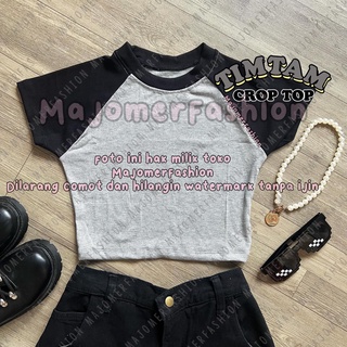 คุณผู้หญิง ® | Timtam BASIC RAGLAN CROP TOP เสื้อครอปท็อป