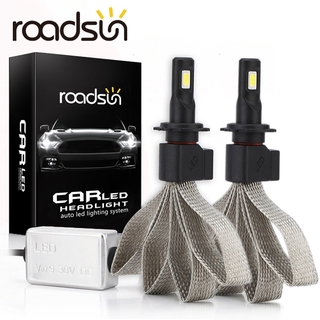 roadsun S7 Car Headlight Bulb LED H4 H7 9005 H1 H3 H11 HB3 HB4 9006 9007 880 H27 12V 55W 6000K 12000LM/Pair Fog Lamp Aut