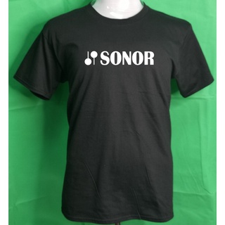 เสื้อยืดลําลอง ผ้าฝ้าย 100% แขนสั้น พิมพ์ลาย SONOR DRUM สีดํา พลัสไซซ์ XS-3XL ของขวัญวันเกิด สําหรับผู้ชาย