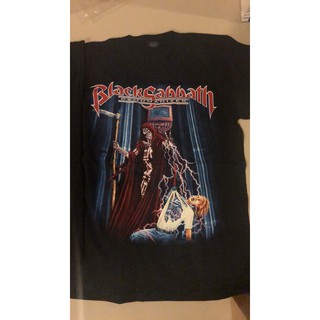 เสื้อยืดผ้าฝ้ายCOTTON เสื้อวง Black Sabbath พิมพ์ใหม่ ลายไม่ซ้ำS-5XL