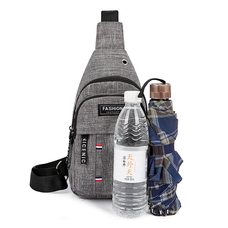 [FLyouzan] Chest Bag Men's Casual Sports Messenger Bag Simple Men's