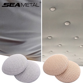 SEAMETAL 40Pcs หัวเข็มขัดหลังคารถ สกรูซ่อมแซมผ้าหลังคาภายในรถยนต์ เล็บซ่อมลอกกาวในตัว รัดหัวเข็มขัดสากล