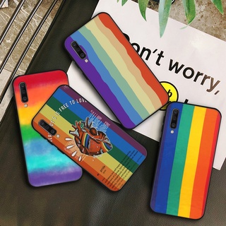 เคสโทรศัพท์มือถือ ซิลิโคนนุ่ม ลายสายรุ้ง สําหรับ Samsung Galaxy A11 A12 A21S A22 A31 A32 A41 A42