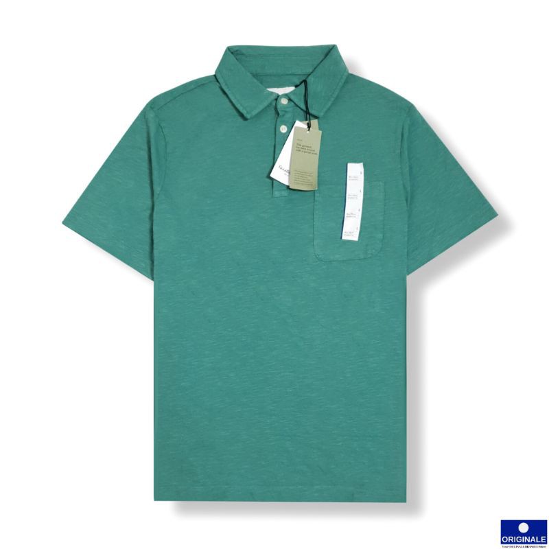 GFW & CoTM เสื้อโปโลผู้ชายคอปกแขนสั้น Regular Fit - สีเขียว Dusk